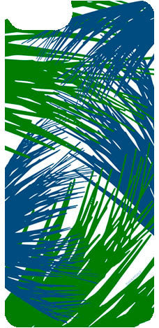 Blue Palm Tree Leaves